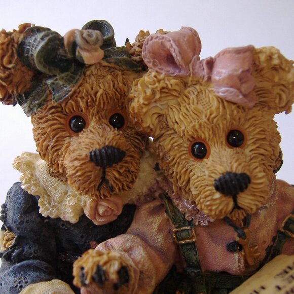 Boyds Bears Bailey & Becky Figurine Couple The Diary Book Edition 7E/2475 Cute - Picture 5 of 11